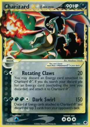Charizard Star (Delta Species) (100/101) [Dragon Frontiers] Holofoil - Ultra Rare