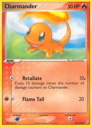 Charmander (048/100) [Crystal Guardians] Reverse Holofoil - Common
