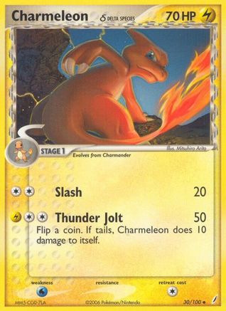 Charmeleon (Delta Species) (030/100) [Crystal Guardians] Reverse Holofoil - Uncommon