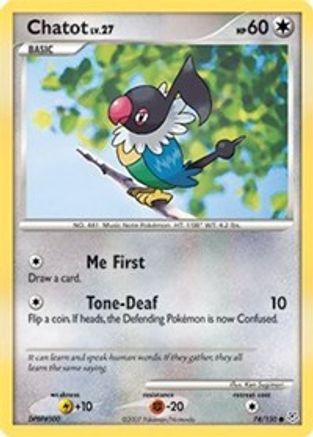 Chatot (74/130) [Diamond and Pearl] Reverse Holofoil - Common