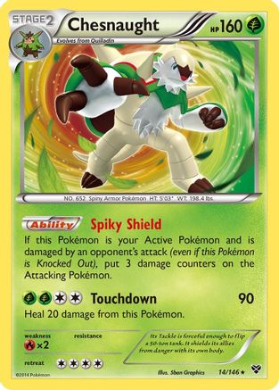 Chesnaught (014/146) [XY Base Set] Reverse Holofoil - Holo Rare