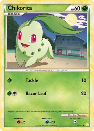Chikorita (059/123) [HeartGold SoulSilver] Reverse Holofoil - Common