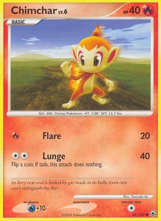 Chimchar (56/100) [Majestic Dawn] Reverse Holofoil - Common