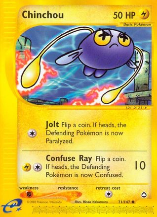 Chinchou (071/147) [Aquapolis] Reverse Holofoil - Common