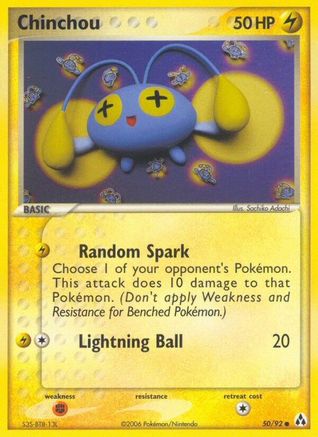 Chinchou (050/92) [Legend Maker] Reverse Holofoil - Common