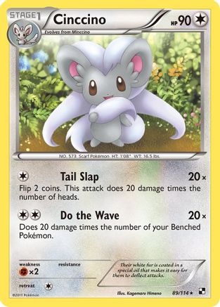 Cinccino (89/114) [Black and White] - Rare