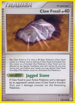 Claw Fossil (138/146) [Legends Awakened] Reverse Holofoil - Common