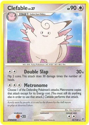 Clefable (22/130) [Diamond and Pearl] Reverse Holofoil - Rare
