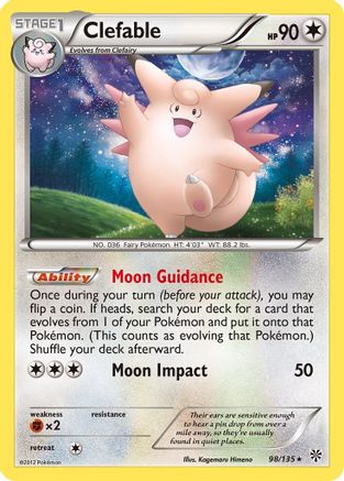 Clefable (98/135) [Plasma Storm] Reverse Holofoil - Rare