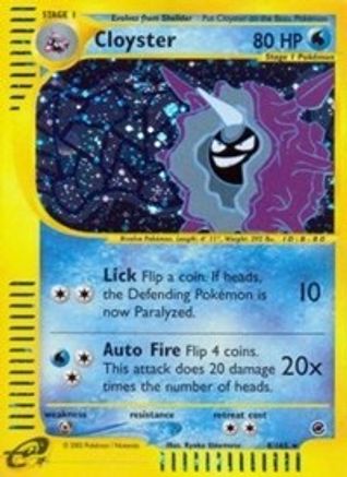 Cloyster (8/165) [Expedition] Holofoil - Holo Rare
