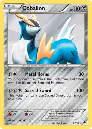 Cobalion (77/98) [Emerging Powers] Reverse Holofoil - Holo Rare