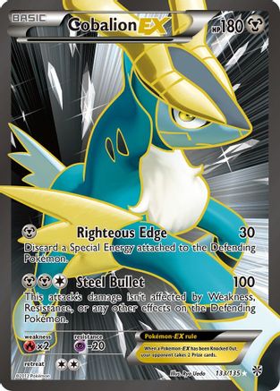 Cobalion EX (133 Full Art) (133/135) [Plasma Storm] Holofoil - Ultra Rare