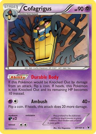 Cofagrigus (47/101) [Noble Victories] Reverse Holofoil - Rare