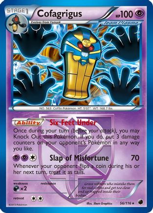 Cofagrigus (Team Plasma) (056/116) [Plasma Freeze] Holofoil - Holo Rare