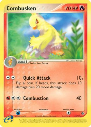 Combusken (25/97) [Dragon] Reverse Holofoil - Uncommon