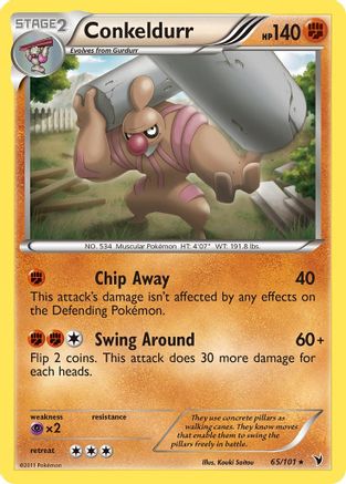 Conkeldurr (65/101) [Noble Victories] Reverse Holofoil - Rare