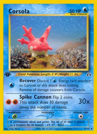 Corsola (037/75) [Neo Discovery] 1st Edition - Uncommon