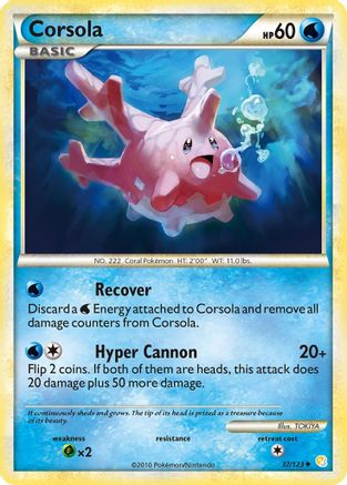 Corsola (037/123) [HeartGold SoulSilver] Reverse Holofoil - Uncommon