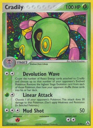 Cradily (3/92) [Legend Maker] Reverse Holofoil - Holo Rare