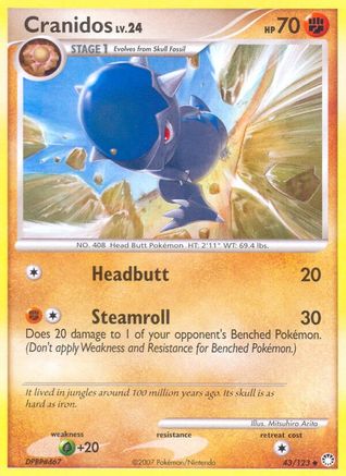 Cranidos (043/123) [Mysterious Treasures] Reverse Holofoil - Uncommon