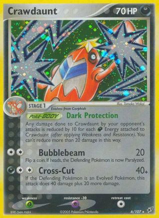 Crawdaunt (6/107) [Deoxys] Reverse Holofoil - Holo Rare