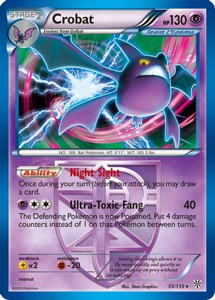 Crobat (Team Plasma) (055/135) [Plasma Storm] Holofoil - Holo Rare