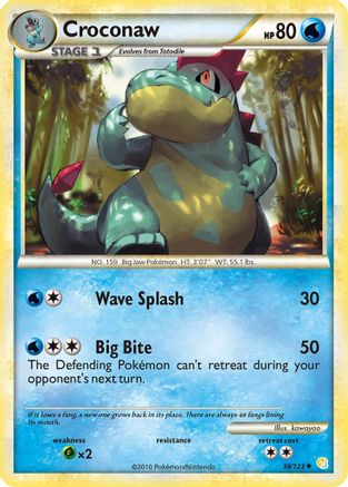Croconaw (038/123) [HeartGold SoulSilver] Reverse Holofoil - Uncommon