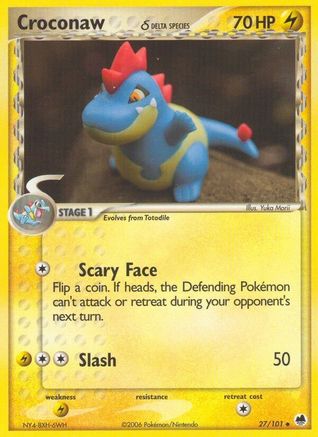 Croconaw (Delta Species) (027/101) [Dragon Frontiers] Reverse Holofoil - Uncommon