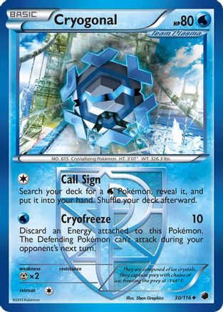 Cryogonal (Team Plasma) (030/116) [Plasma Freeze] Reverse Holofoil - Uncommon