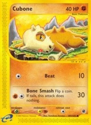 Cubone (103/165) [Expedition] Reverse Holofoil - Common