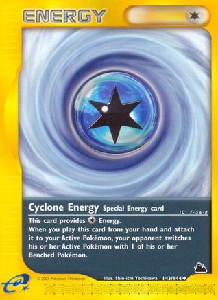 Cyclone Energy (143/144) [Skyridge] Reverse Holofoil - Uncommon