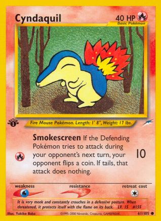 Cyndaquil (061/105) [Neo Destiny] 1st Edition - Common