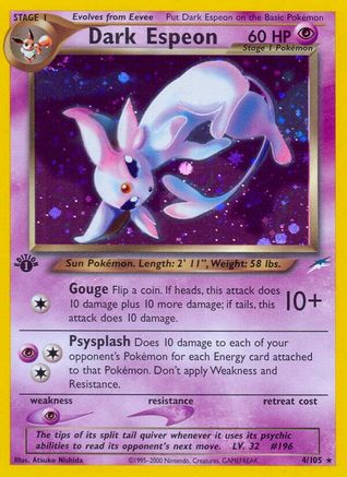 Dark Espeon (4/105) [Neo Destiny] 1st Edition Holofoil - Holo Rare