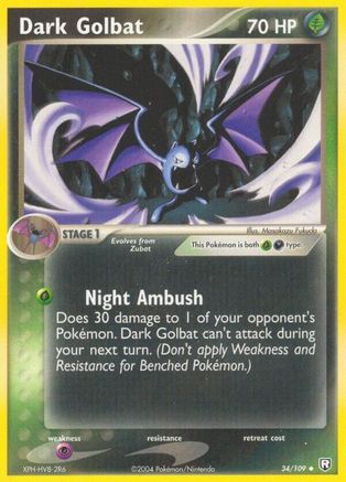 Dark Golbat (034/109) [Team Rocket Returns] Reverse Holofoil - Uncommon