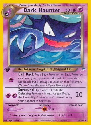 Dark Haunter (036/105) [Neo Destiny] 1st Edition - Uncommon