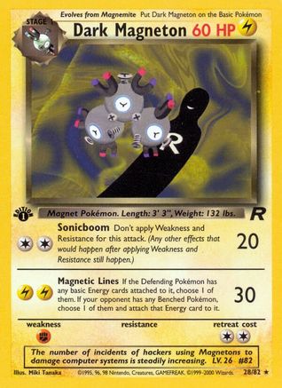 Dark Magneton (028/82) [Team Rocket] 1st Edition - Rare