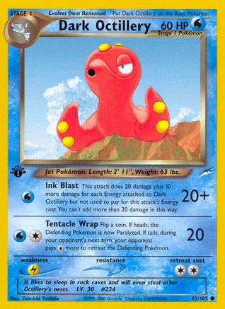 Dark Octillery (062/105) [Neo Destiny] 1st Edition - Common