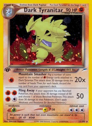 Dark Tyranitar (11/105) [Neo Destiny] 1st Edition Holofoil - Holo Rare
