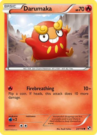 Darumaka (023/114) [Black and White] Reverse Holofoil - Common