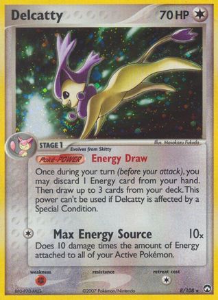 Delcatty (008/108) [Power Keepers] Reverse Holofoil - Holo Rare