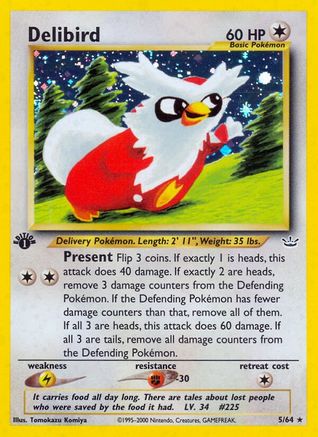 Delibird (005/64) [Neo Revelation] 1st Edition Holofoil - Holo Rare