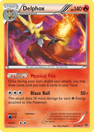 Delphox (26/146) [XY Base Set] Reverse Holofoil - Holo Rare