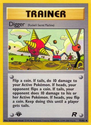 Digger (Rocket's Secret Machine) (075/82) [Team Rocket] 1st Edition - Uncommon