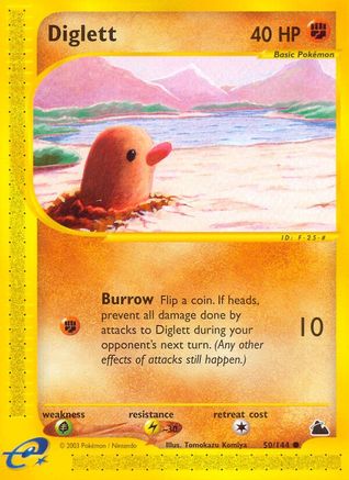 Diglett (50/144) [Skyridge] Reverse Holofoil - Common