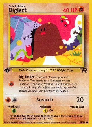 Diglett (052/82) [Team Rocket] 1st Edition - Common