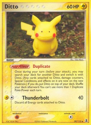 Ditto (Pikachu) (039/113) [Delta Species] Reverse Holofoil - Uncommon
