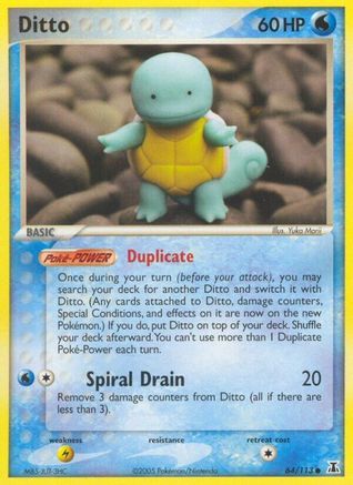 Ditto (Squirtle) (064/113) [Delta Species] Reverse Holofoil - Common