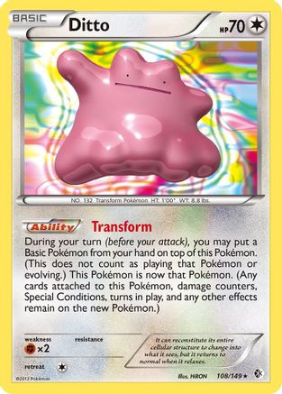 Ditto (108/149) [Boundaries Crossed] Reverse Holofoil - Holo Rare