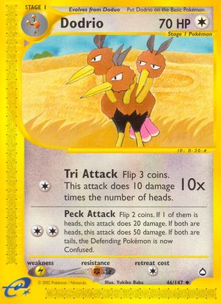 Dodrio (46/147) [Aquapolis] Reverse Holofoil - Uncommon
