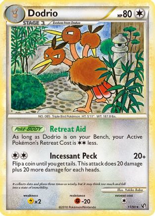 Dodrio (11/90) [Undaunted] Reverse Holofoil - Rare
